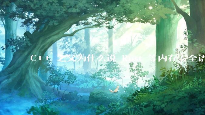 C++ 之父为什么说 Rust 等内存安全语言的安全性并不优于 C++？